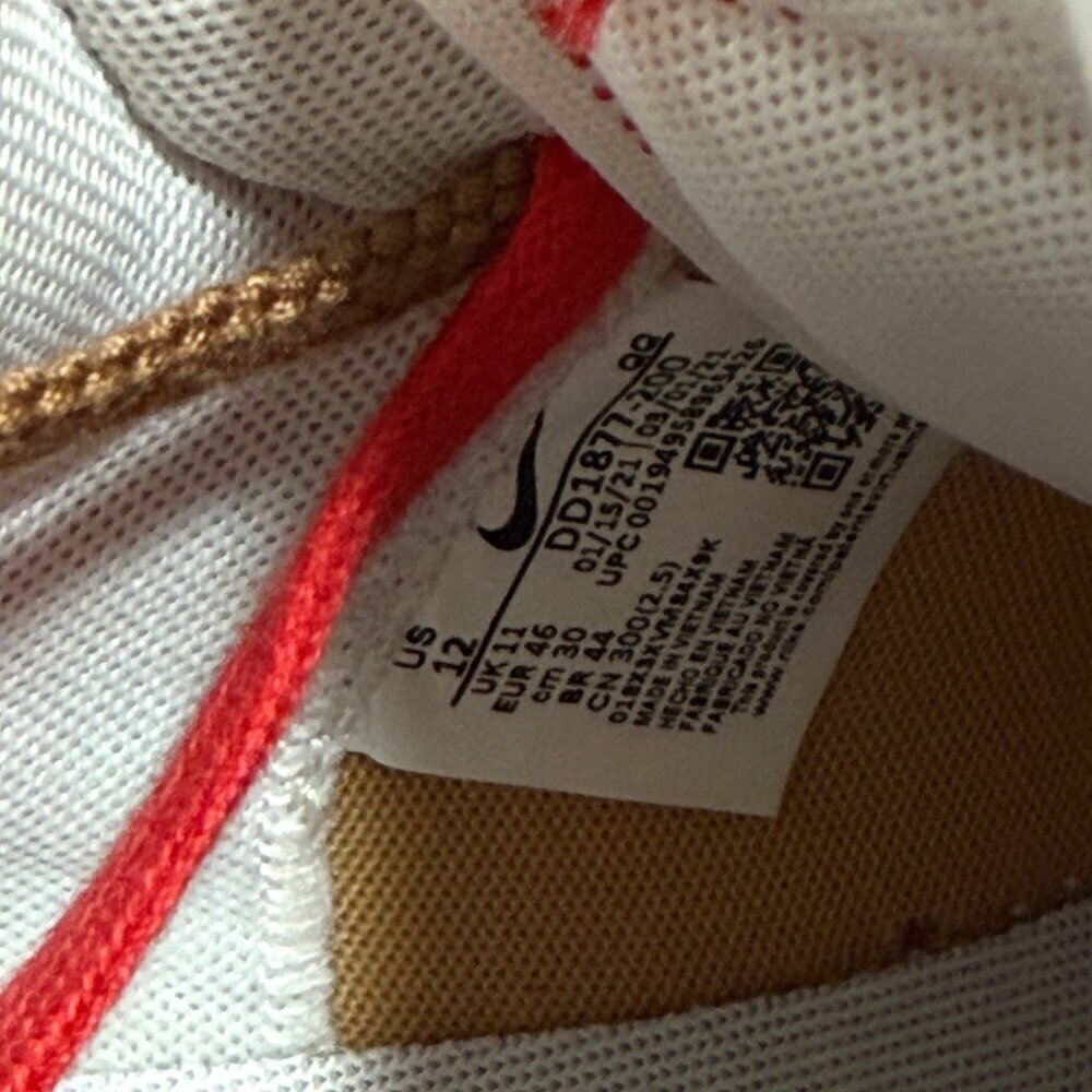 Nike Sacai Blazer Low British Tan Brown White Red DD1877-200 Mens Size 12 - Picture 6 of 12
